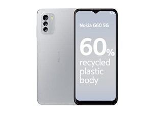 Nokia G60 5G Dual-SIM 64GB ROM + 4GB RAM (GSM only | No CDMA) Factory Unlocked 5G Smartphone (Ice) - International Version