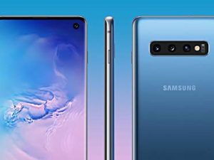 Samsung Galaxy S10+ Plus 128GB+8GB RAM SM-G975F/DS Dual Sim 6.4" LTE Factory Unlocked Smartphone International Model No-Warranty (Prism Blue)