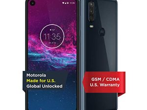 Unlocked Motorola One Action - 6.3 inches - 128GB - Denim Blue - PAGL0003US (Renewed)