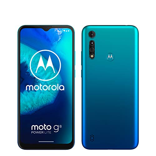 Motorola Moto G8 Power Lite XT2055-2 64GB GSM Unlocked Android Smart Phone - Arctic Blue Motorola Moto G8 Power Lite XT2055-2 64GB GSM Unlocked Android Smart Phone - Arctic Blue