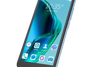 2 GB RAM Face Recognition Rino7 Pro Mobile Phone 5.45 Inch Smartphone with Data Line for Calls (Blue)