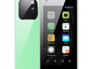 Mini Smartphone Unlocked Android Phone 1GB RAM 8GB ROM Quad Core Dual SIM WiFi 3G WCDMA Small Mobile Phones Google Play Whatsapp for Student Children (A-Green)