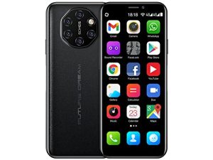Soyes S10I Unlocked Mini 4G Android Smart Phone 3.5" Dual Sim Ultra Thin Card Student Palm Cellphone Google Play Whatsapp Face Fingerprint 2050mAh Global Version (Star Black
