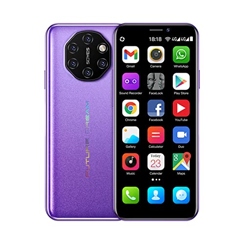 Soyes S10I Unlocked Mini 4G Android Smart Phone 3.5" Dual Sim Ultra Thin Card Student Palm Cellphone Google Play Whatsapp Face Fingerprint 2050mAh Global Version (Star Purple Soyes S10I Unlocked Mini 4G Android Smart Phone 3.5" Dual Sim Ultra Thin Card Student Palm Cellphone Google Play Whatsapp Face Fingerprint 2050mAh Global Version (Star Purple