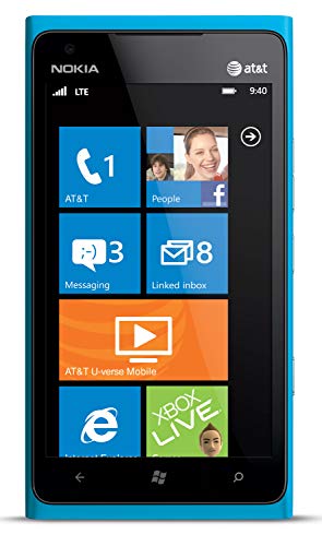 Nokia Lumia 900 AT&T GSM Unlocked 4G LTE Windows 7.5 Smartphone - Cyan Blue Nokia Lumia 900 AT&T GSM Unlocked 4G LTE Windows 7.5 Smartphone - Cyan Blue