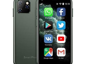 SOYES XS11 3G Mini Smartphone 2.5Inch WiFi GPS China Mobile 1GB RAM 8GB ROM Quad Core Android Cell Phones 3D Glass Slim Body HD Camera Dual Sim Google Play Cute Smartphone (Green)