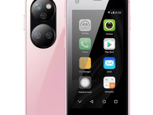 Super Small Mini Smartphone 3G Network 2.5 Inch Mini Phone The World's Smallest Cell Phone Unlocked Kids Phone Pocket Cellphone (Pink)