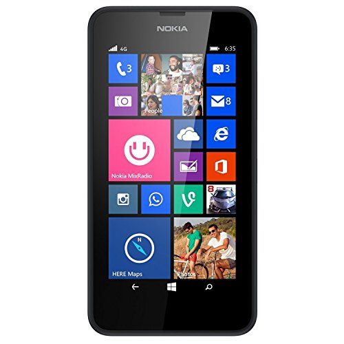 Nokia Lumia 635 8GB Unlocked GSM 4G LTE Windows 8.1 Quad-Core Smartphone - Black Nokia Lumia 635 8GB Unlocked GSM 4G LTE Windows 8.1 Quad-Core Smartphone - Black