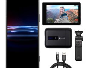 Sony Xperia PRO-I Unlocked 5G Smartphone Premium Bundle with Vlog Monitor